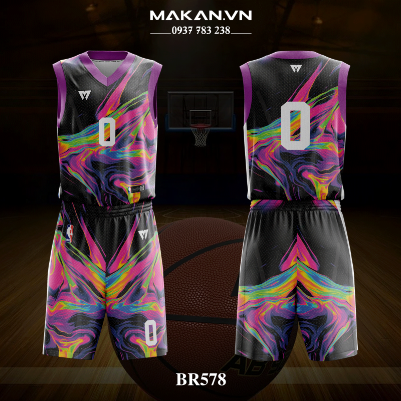 Mẫu áo bóng rổ thiết kệ tại MAKAN mẫu 2